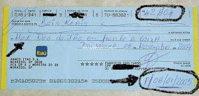 Pequenas Dicas de Português - RESPOSTA: Cheque é de banco. Pode